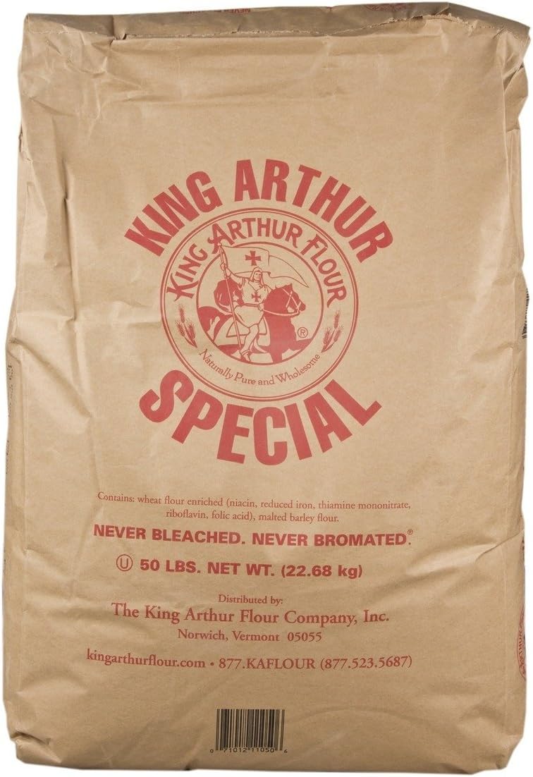 King Arthur Unbleached Bread White Flour, 50 Pound