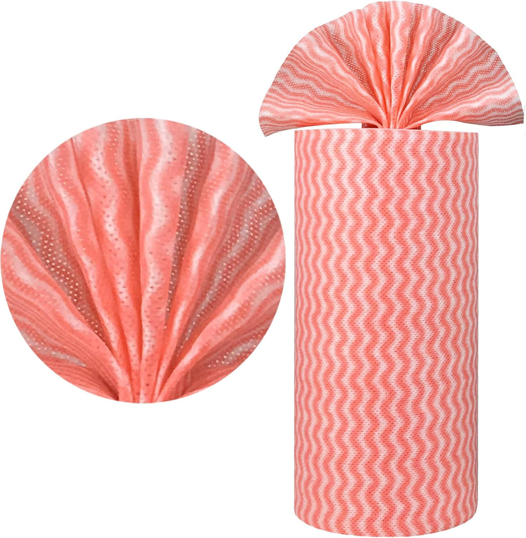 Reusable Cloth Paper Towels 60 Ct, Disposable Kitchen Cleaning Dish Towels, Multi-Purpose Wipes on Roll, Sustainable