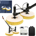 Handheld Power Photovoltiax Cleaning,Electric Photovoltaic Panel Cleaning Machine,Solar Panel Water Spray Cleaner Brush,Brush Telescopic Pole Rotating Nylon Brush,Gpbb7.5M