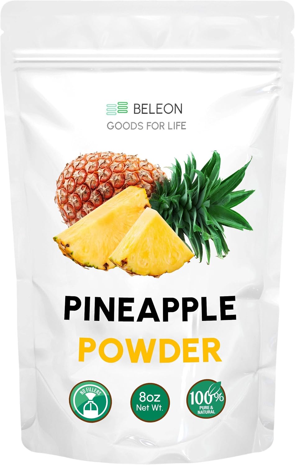 Pineapple Powder 8 oz - Pure All Natural Pineapple Powder for Juice, Tea, Smoothies, Baking, Beverage