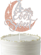 Four Ever Sweet Cake Topper, Four Ever Young, Hello 4, Cheers to 4 Years, Happy 4th Birthday Party Decorations for Kids Rose Gold and Silver Glitter