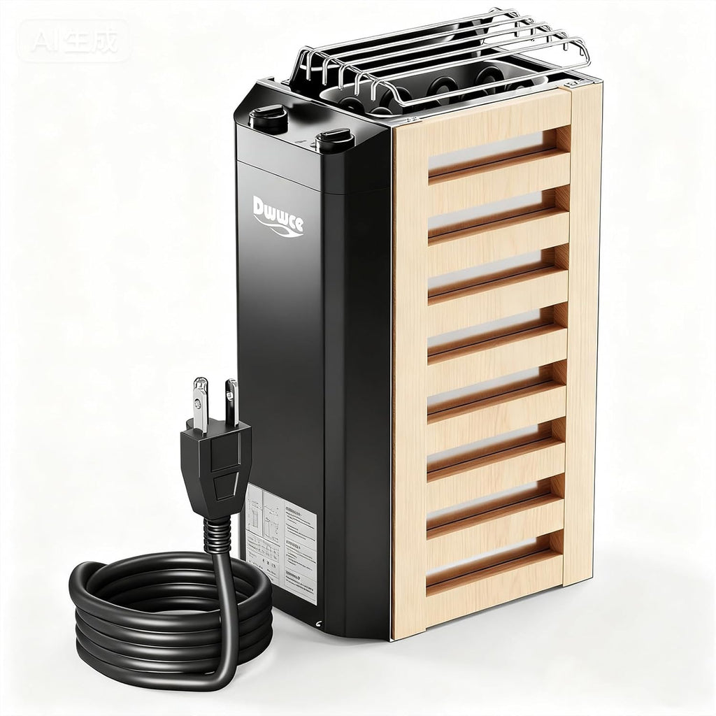 110V Sauna Heater in Plug, 2KW Electric Sauna Heaters Stove, Dry Steam Bath Sauna Stove with 3H Timer and Temp Ajustable for 70-100 Cu.ft Small Sauna Room Home Hotel Spa