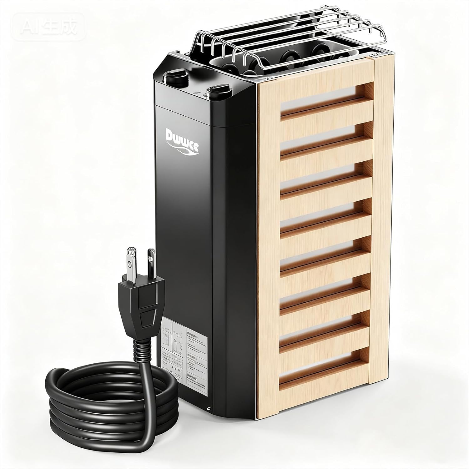110V Sauna Heater in Plug, 2KW Electric Sauna Heaters Stove, Dry Steam Bath Sauna Stove with 3H Timer and Temp Ajustable for 70-100 Cu.ft Small Sauna Room Home Hotel Spa