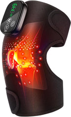 Knee Massager, Cordless Heated Knee Brace Wrap, Rechargeable Knee Massager for Knee Shoulder Elbow Pain Relief, Heating Knee Brace Support for Arthritis/Joint Stiff/Muscle Strain