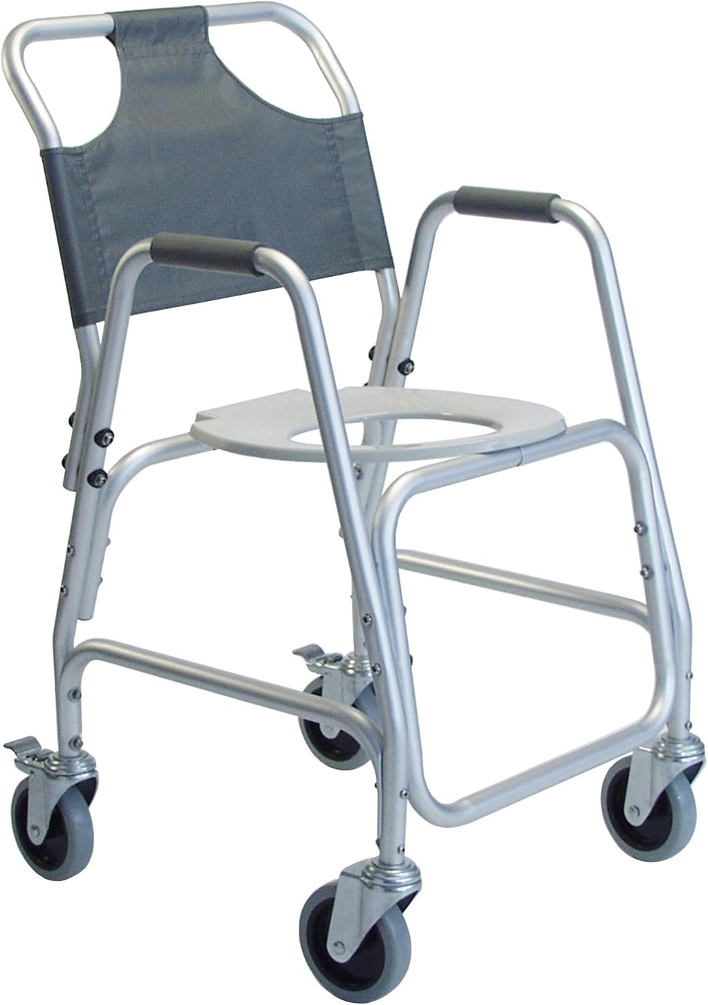 Lumex Deluxe Shower Transport Wheelchair with Footrests - Waterproof Design & 5" Wheels - 7915A-1