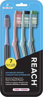 Reach Advanced Design Toothbrush, Firm Bristles, 7 Count Value Pack
