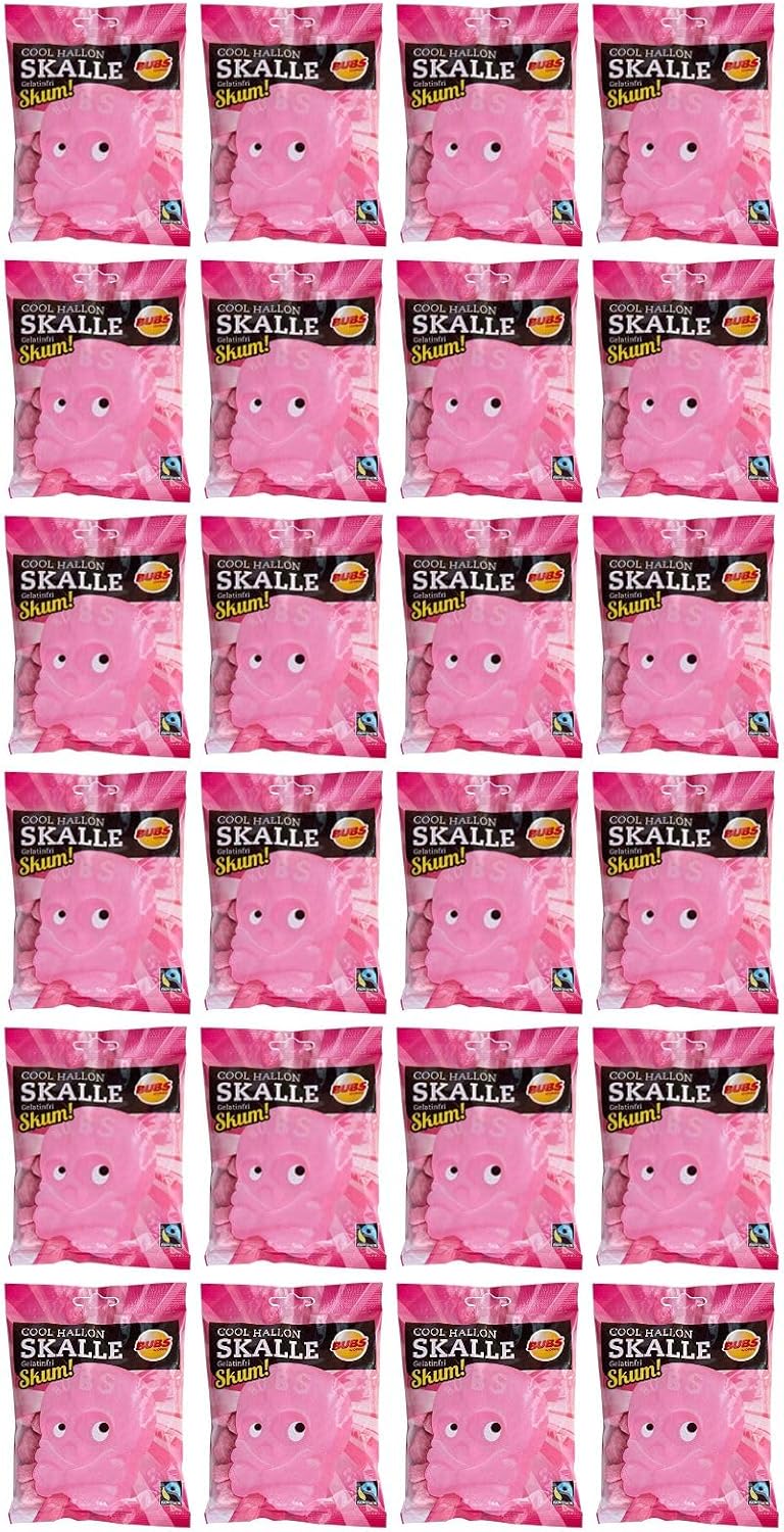 Bubs Skull Cool Raspberry Liquorice 24 Packs of 90g