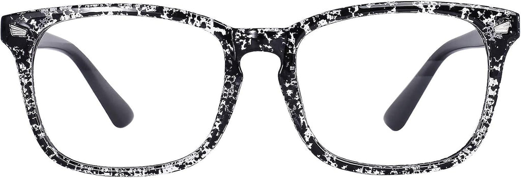 MAXJULI Blue Light Blocking Glasses,Computer Reading/Gaming/TV/Phones Glasses for Women Men(Transparent Black)