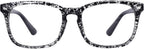 MAXJULI Blue Light Blocking Glasses,Computer Reading/Gaming/TV/Phones Glasses for Women Men(Transparent Black)