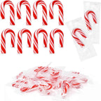 Gift Boutique 100 Pack Christmas Mini Candy Canes Individually Wrapped Peppermint Flavor Red & White Cane Holiday Treats Xmas Decorations Gifts Party