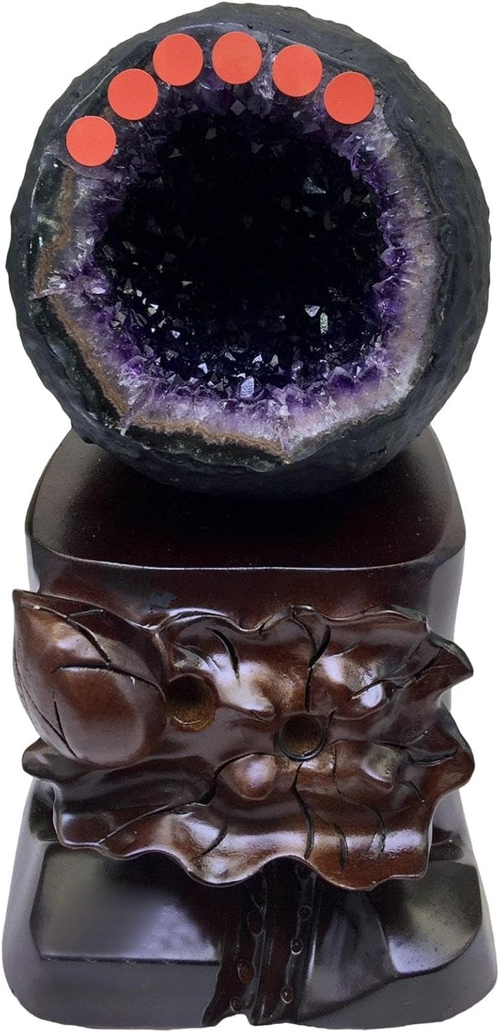 Natural Amethyst Geode Cave Large Healing Crystal Stones Rock Cluster - 6.6lbs - Raw Amethyst Gemstone Specimen - Amethyst Geode/Druzy for Witchcraft, Home Decor, Gifts