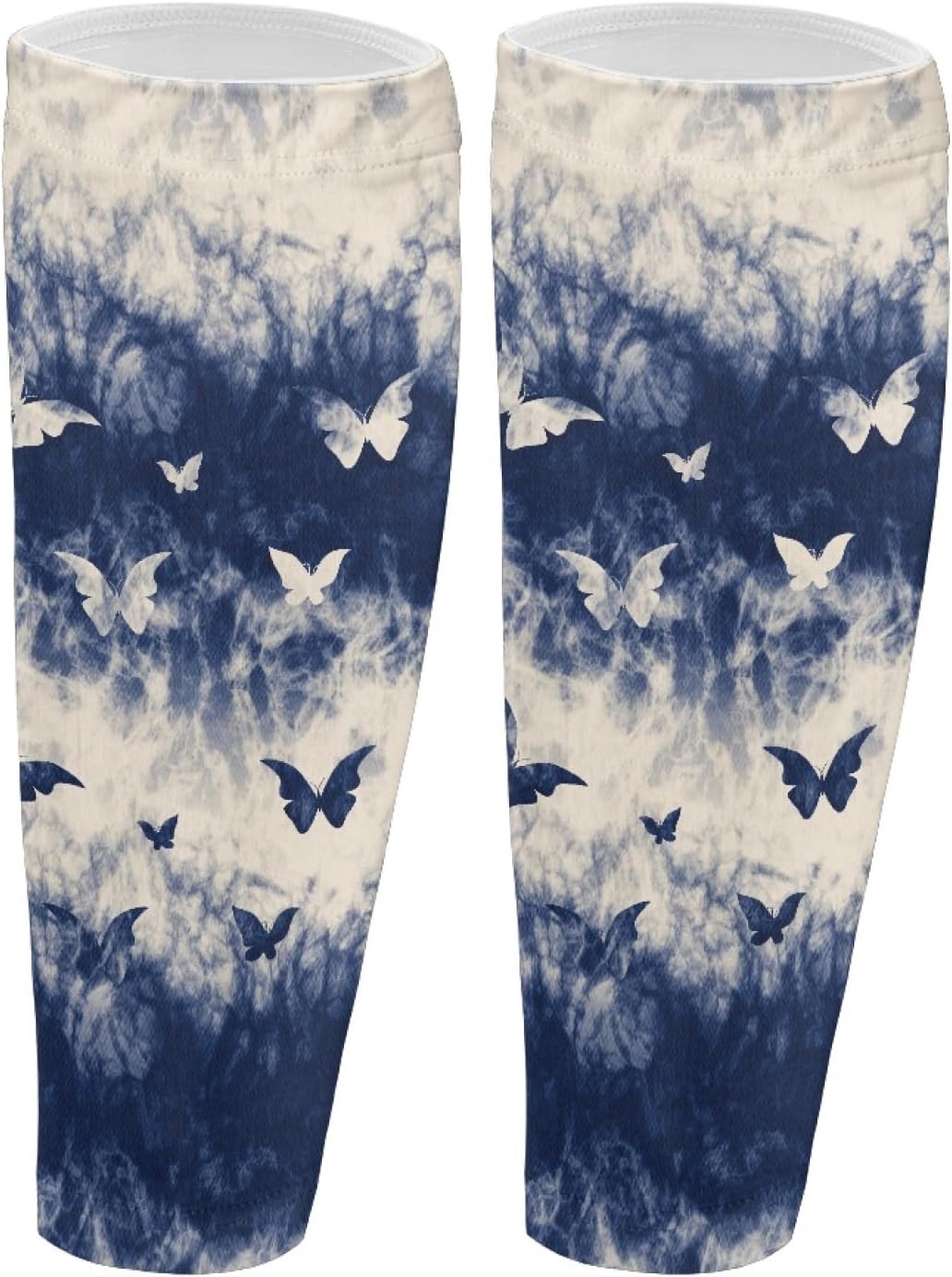 Calf Compression Sleeve 1 Pair Calf Support Shin Splints for Men and Women Leg Compression Socks, Tie Dye Butterfly
