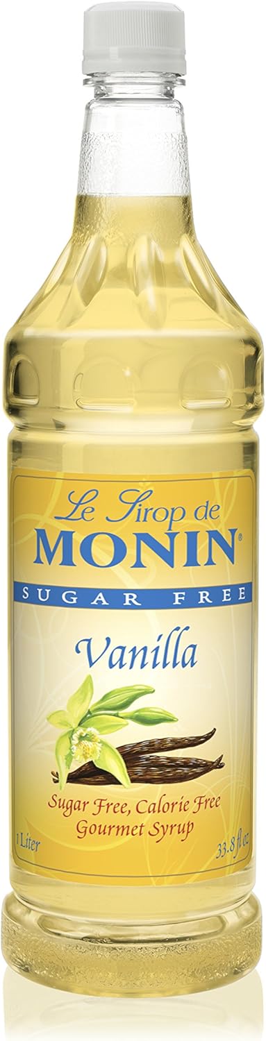 Monin Sugar Free Vanilla Syrup, 1 Liter, 4 per case