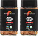 Mount Hagen 3.53oz Organic Freeze Dried Instant Coffee - 2 pack | Eco-friendly Coffee Made From Organic Medium Roast Arabica Beans | Fair-Trade Coffee Instant [2 x 3.53oz Jar]