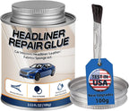 Car Headliner Glue, Upholstery Adhesive, Strong Automotive Interior Glue with Brush, Transparent Repair, Suitable for Fabric and Leather, 3.53OZ