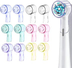 12pcs Electric Toothbrush Covers, Travel Tooth Brush Cover Caps- Dustproof Toothbrush Protector, Portable Toothbrush Organizer for Adults, Hygienic Head Caps for Home and Travel