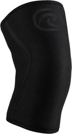 Rehband Rx Knee Sleeve Power Max, 1 piece, knee support 7mm neoprene, strongman, heavy lifting, longest knee sleeve, Colour:Carbon/Black, Size:L
