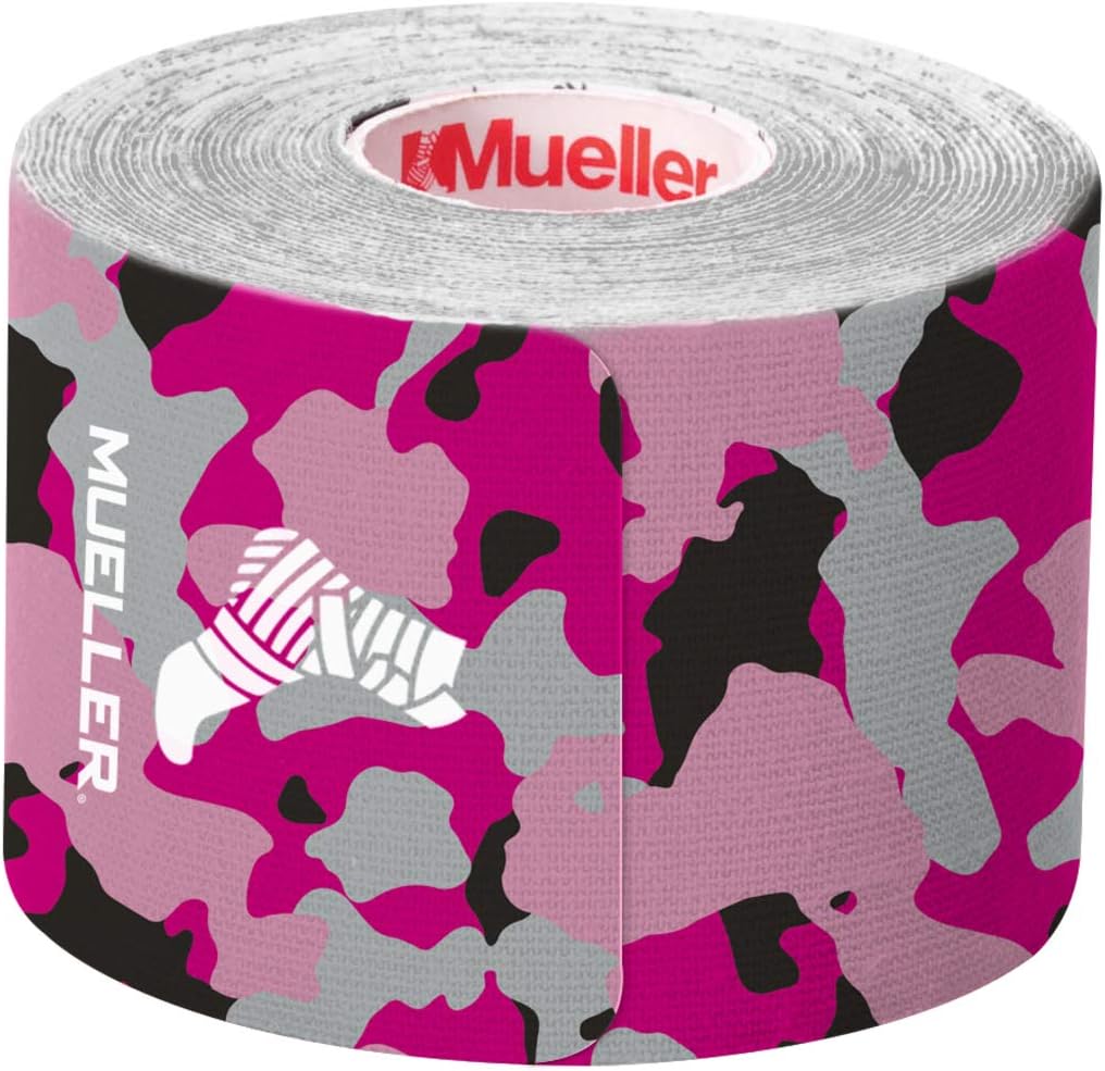 Mueller Sports Medicine Kinesiology Therapeutic Tape, Quality Athletic Tape, Latex Free, 20 Pre-Cut I-Strips, 2" x 9.75" Each Strip
