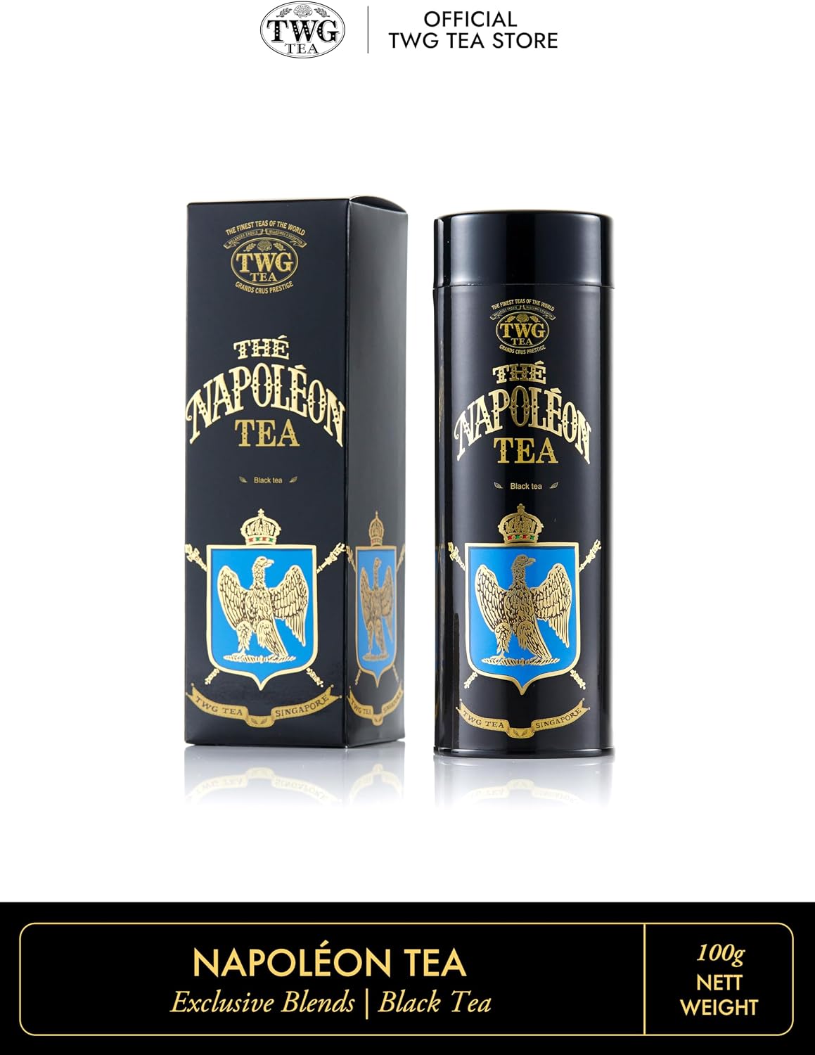 TWG Tea | Napoléon Tea | Black Tea | Caramel Pieces | Haute Couture Tin, 100g | Gift Set