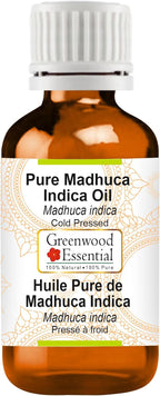 Greenwood Essential Pure Madhuca Indica Oil (Madhuca indica) Cold Pressed 100ml (3.38 oz)