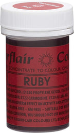 Sugarflair Spectral Paste Gel Edible Food Colouring Colour Icing 25G - Ruby