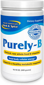 NORTH AMERICAN HERB & SPICE Purely-B - 14.1 oz - Whole Food B Complex Concentrate - Natural Energy Source, Healthy Metabolic Response - Raw Chaga & Maca - Non-GMO - 28 Servings