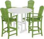 POLYWOOD® Palm Coast Bar Set, Lime/White