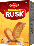 Bikaji Premium Suji Rusk 21.16 oz (600g), Crispy Semolina Toast, Golden Suji Rusk Biscuit, Indian Tea-Time Snack, Everyday Chai Snack, Ready-to-Eat Toasted Biscuit