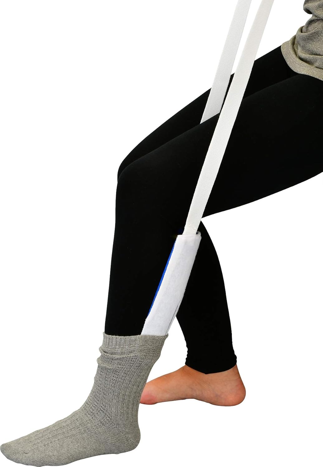 NOVA Sock & Stocking Aid for Seniors – Soft Terry Cloth, Flexible Easy-On Sock Helper with Long Pull Straps for Elderly, Disabled & Limited Mobility