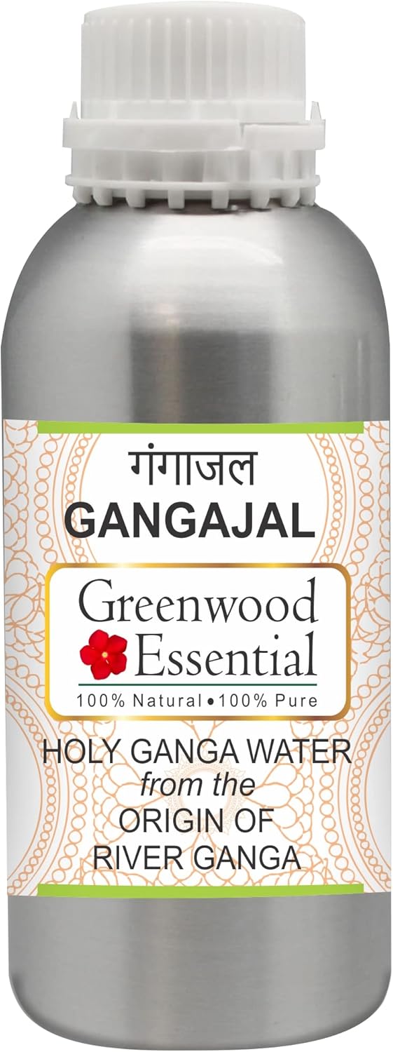 Greenwood Essential Gangajal Holy Ganga Water from The Beginning of River Ganga at Devprayag in Aluminium Bottle 1250ml