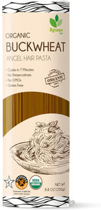 Big Green Organic Food- Organic Buckwheat Soba Angel Hair Pasta, 8.8oz, Gluten-Free, Non-GMO (3)