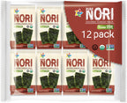 KIMNORI Premium Organic Seaweed Snacks – Crispy Korean BBQ (KBBQ) Laver, Keto, Vegan & Low Calorie Superfood, 12 Individual Packs (4g/0.14 Ounce)