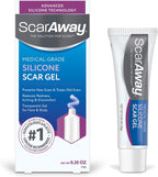 ScarAway Silicone Scar Gel, Helps Improve Size, Color & Texture of Hypertrophic & Keloid Scars from Injury, Burns & Surgery, Water Resistant, 10g (0.35 Oz)