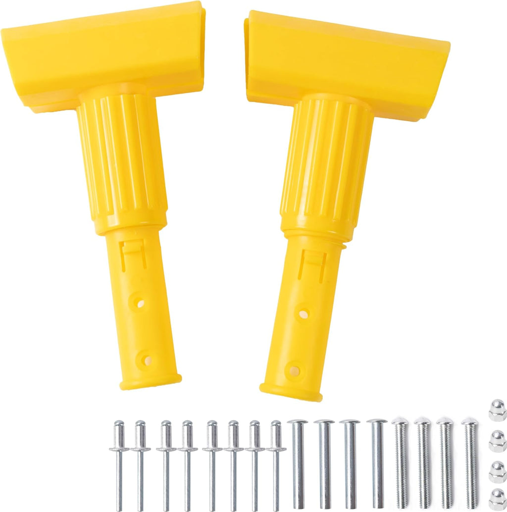 Matthew 2Pcs Commercial Mop Head Clamps Mop Clip Mop Handle Part,Quick Change Head Mop Handle,Detachable mop Head clamp Wax Mop Plastic Color Separation (Yellow)