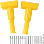 Matthew 2Pcs Commercial Mop Head Clamps Mop Clip Mop Handle Part,Quick Change Head Mop Handle,Detachable mop Head clamp Wax Mop Plastic Color Separation (Yellow)