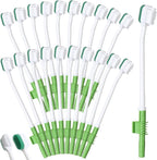 Didaey 20 Pcs Suction Swab Toothbrush Care Disposable Oral Swab Suction Toothbrush for Machine Sponge Individually Wrapped for Elderly Adults Oral Dental Mouth Care (Green)