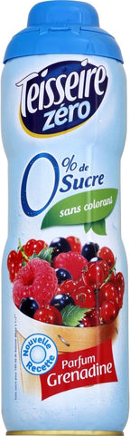 Teisseire Sugar-Free French Syrup for Drinks, Pancakes or Waffles Tin 20.3 fl.oz Grenadine