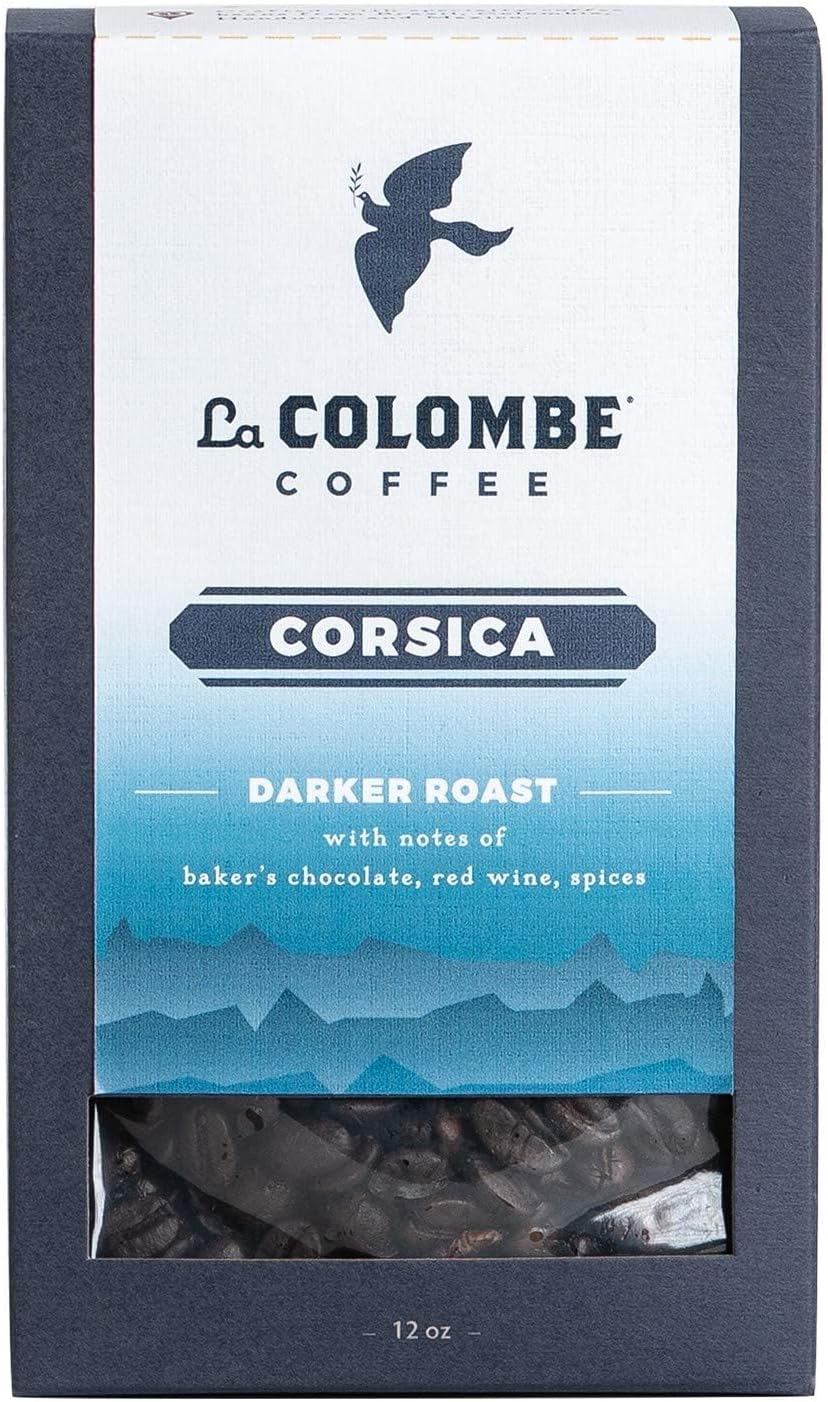 La Colombe Corsica Dark Roast Whole Bean Coffee - 12 Ounce, 4 Pack - Notes of Baker's Chocolate, Red Wine & Spices - Full-Bodied, Chocolatey, Roasty Coffee Beans