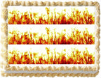 Fire and Flames Strips Edible Cake Topper