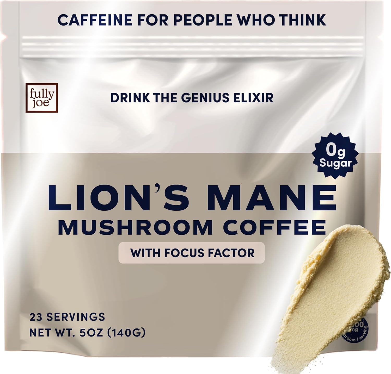 FULLY JOE Lion's Mane Mushroom Coffee for Cognition, Mental Focus & Energy. Brain Supplement meets Coffee - Cafe De Hongos