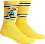 Sock It To Me, Women's Athletic Ribbed Crew Queen Bee Socks, One Size