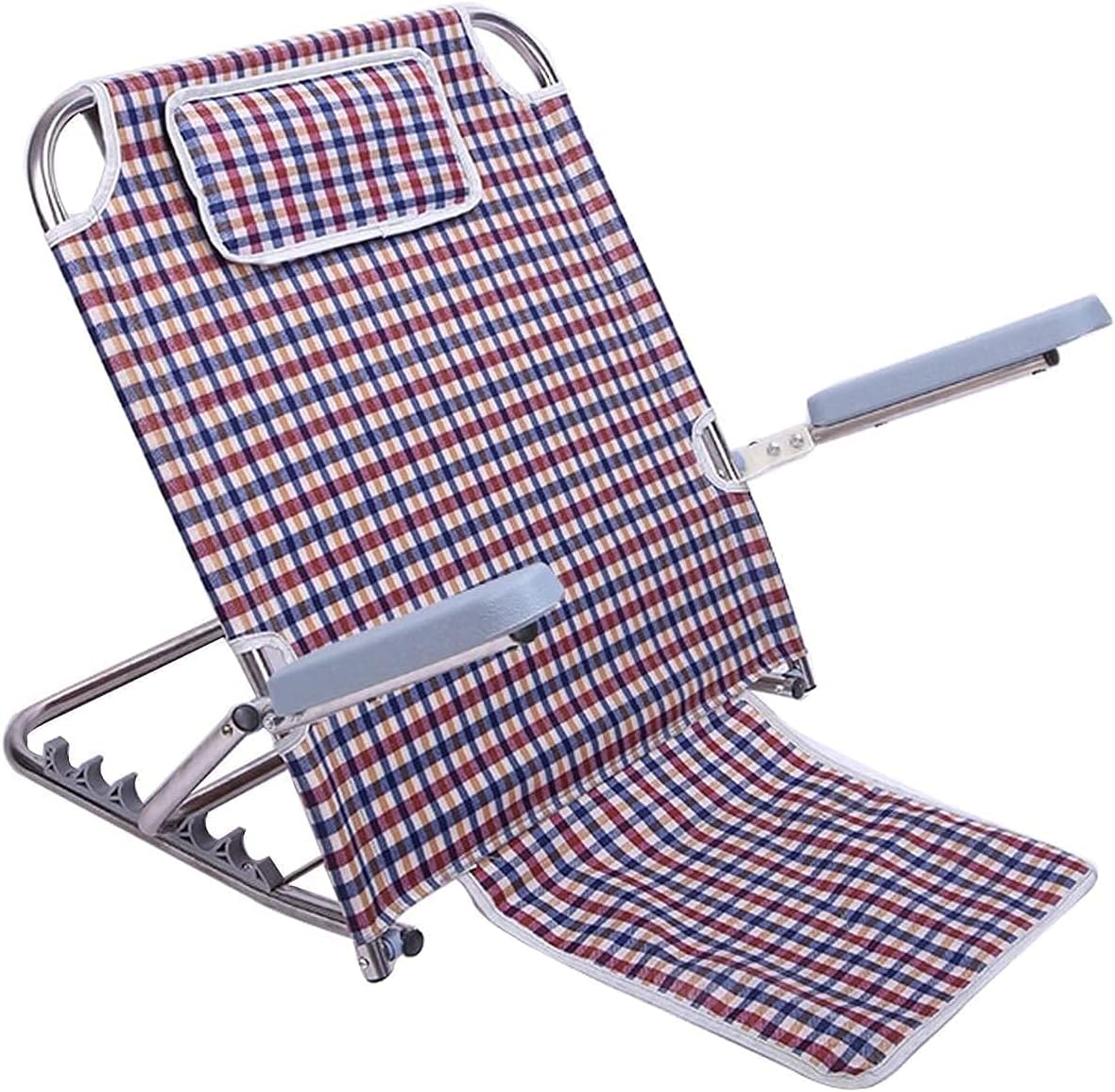 Backrest,Bed wedge pillow lounge chair adjustable cushion bed head and lamp cover, lamp head support free standing pillow head pillow armrest, comfortable and breathable stainless steel backres