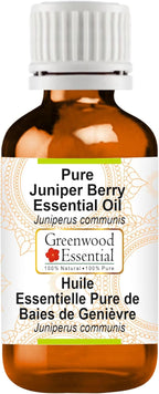 Greenwood Essential Juniper Berry Essential Oil (Juniperus communis) Pure | Non-Sticky | Non-Greasy | Lightweight | Men & Women | All Skin Types | Steam Distilled 15ml (0.50 oz)