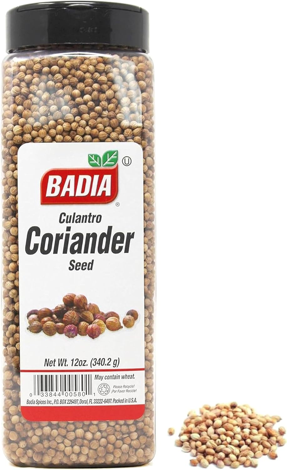 Badia Coriander Seeds Whole, 12 oz - Bright, Citrusy & Slightly Peppery Flavor
