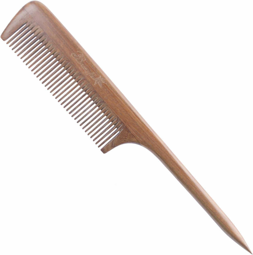 Breezelike Hair Combs - Sandalwood Fine Tooth Comb - No static Natural Aroma Wooden Tail Comb for Women