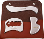 STICKON 3 in 1 Stainless Steel Muscle Scraper Tools Set, Gua Sha Scraping Massage Tools for Physical Therapy, IASTM Tools Soft Tissue Massage Tool, Guasha Tool for Body(STICKON-54)