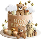Bear Cake Toppers Bear Birthday Decorations Cute Bear Theme Birthday Cake Decoration