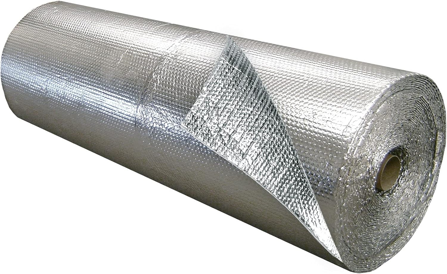 EcoFoil Single Bubble Insulation Roll 48" x 125' (500 sq. ft.), 3.175mm Thick, Single Bubble Reflective Foil Insulation Roll Reflects 96% Radiant Heat, Radiant Barrier, Made in Canada, Foil Color
