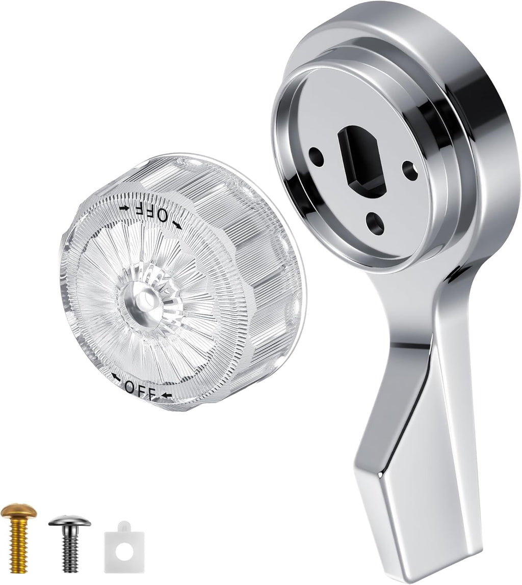 Dreyoo Temperature and Volume Control Handles Compatible with Mixet MXT14, Temperature Lever and Volume Control Handles Compatible with Mixet for Single Handle Tub and Shower Faucet (Clear)