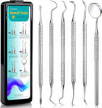 Dental Tools, Dental Pick for Teeth Cleaning, Stainless Steel Hygiene Kit with Tooth Scraper Plaque Tartar Remover - with Case